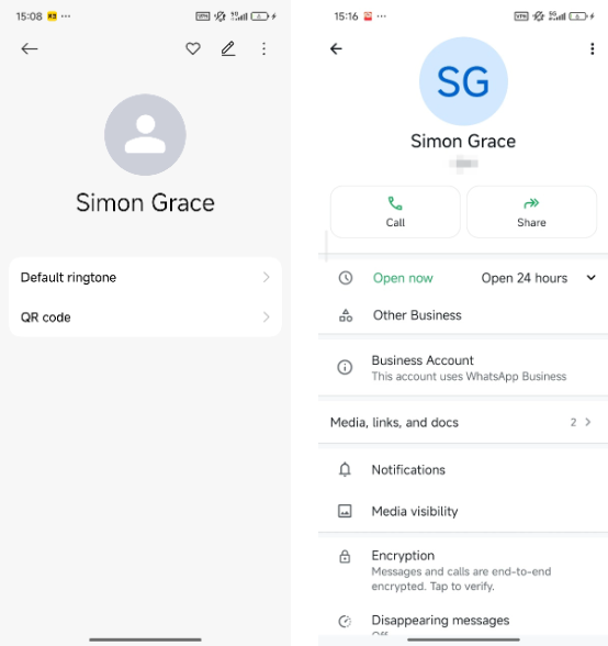 Android 联系人同步已启用