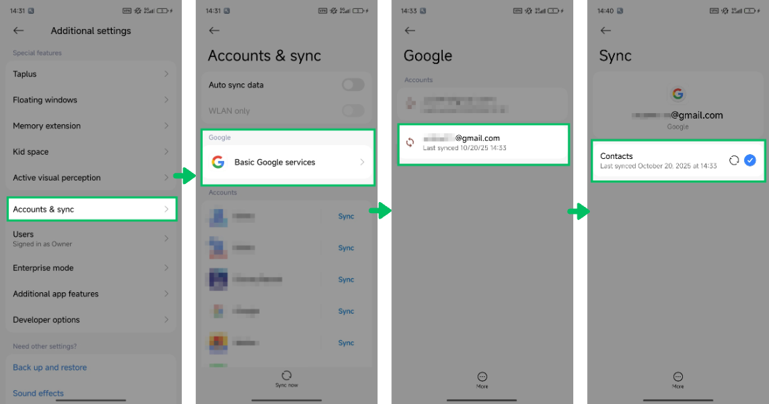 Android 设置 - 账户与同步